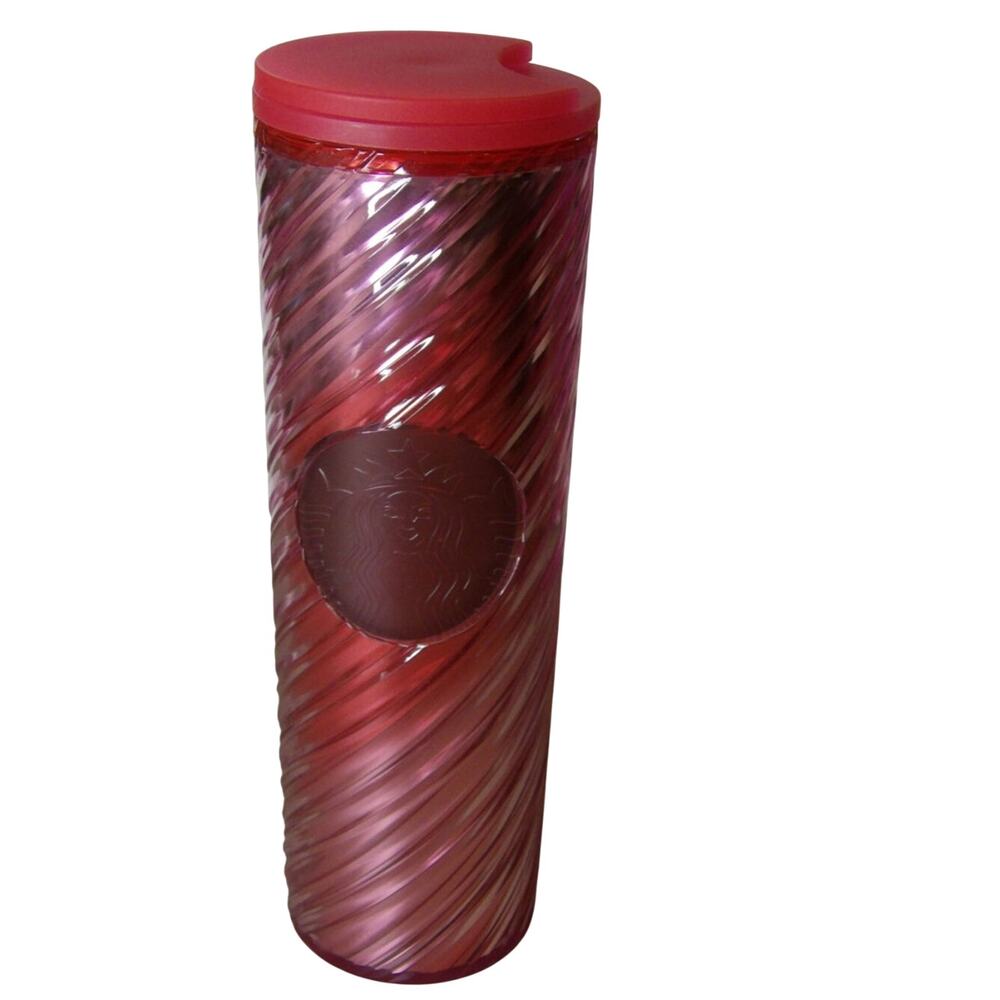 Starbucks 2022 Holiday Candy Cane Swirl Acrylic Tumbler | 16 oz (Grande)